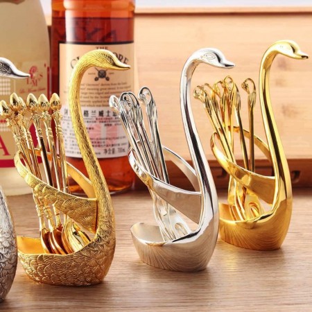 Swan Sugar Spoon Set
