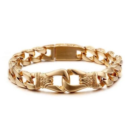 Fashion Gold Plated Thick Chain Bracelet for Men (SB-009)