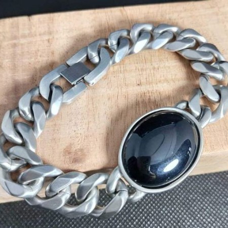 316L Stainless Steel Salman Khan Style Fashion Bracelet Black SB-024