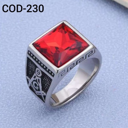 Retro 316L High Quality Zirconia Finger Ring For Men (230)