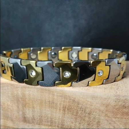 NEODYMIUM ORIGINAL MAGNETIC CERAMIC BRACELET ( golden-TMB 00 26