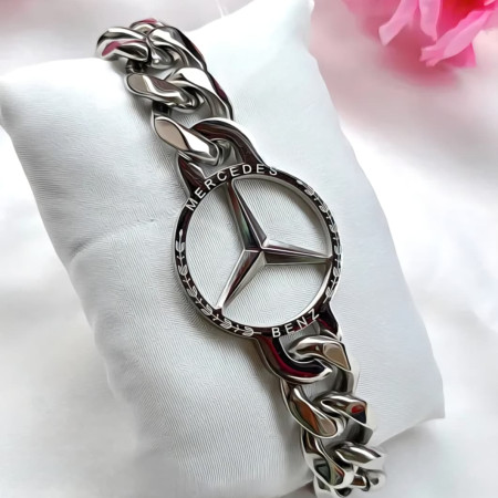 High Quality Mercedes Silver Color Bracelet-[SB-319]