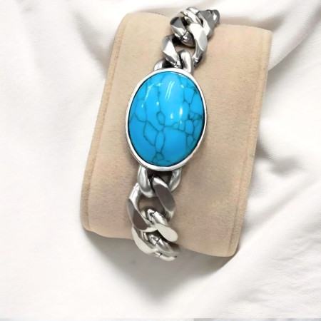 Salman Firoza Stone Stainless Steel Bracelet [SB-320]