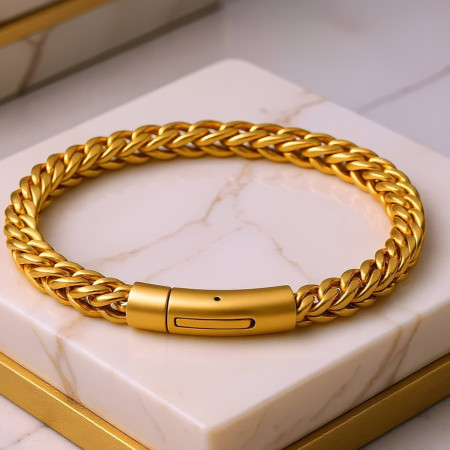 Sterling Golden Byzantine Bracelet-[SB-327]