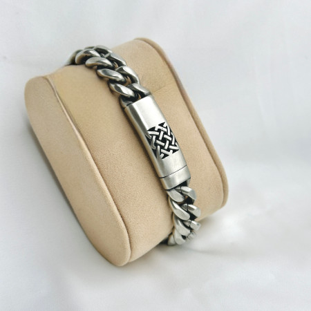 316LStainless Steel Silver Curb Link Chain For Men Bracelet -[SB-315]