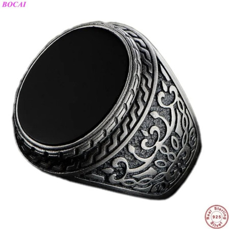 ইয়ামিনের কাল আকিক আংটি।(112)