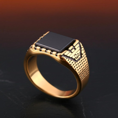 JP Italian Bio Golden Stone Rings-221